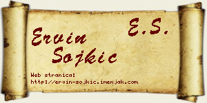 Ervin Sojkić vizit kartica